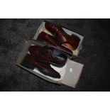 A pair of vintage burgundy leather Loakes around a size 8 also included is a similar pair.