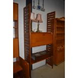 A vintage teak ladderax wall unit, with cocktail section