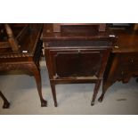 An early 20th Century mahogany gramophone cabinet, restoration project