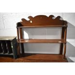 a vintage hall way shelf in mahogany