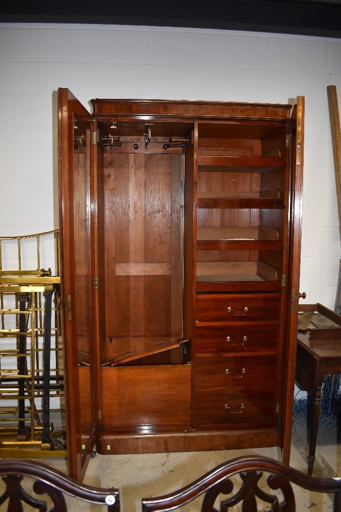 A Victorian mahogany wardrobe, having fitted interior, approx.width 122cm height 210cm - Image 2 of 2