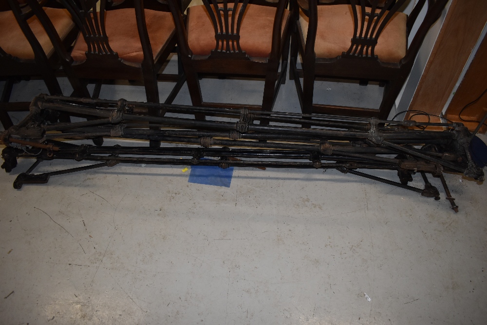 Three antique brass single beds, with decorative irons - Image 2 of 2