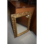 A reproduction gilt frame mirror (plastic), approx 66 x 50cm