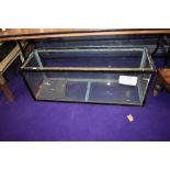 A large terrarium or tank measuring 120cm x 46cm x 40cm