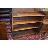 An Edwardian oak bookshelf