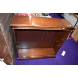 A reproduction mahogany bookshelf, width approx. 82cm