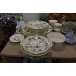 A large collection of Wedgewood 'Wild strawberry' including plates of varying size, bowls and