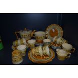 An arts and crafts part tea or coffee service by Linthorpe in a Christopher Dresser design