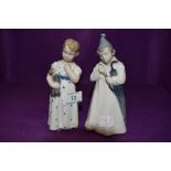 Two Royal Copenhagen Figures, Girl with Doll, model no 3539, height 14cm and The Sandman, model no