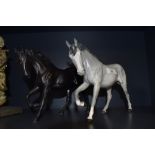 Two Beswick studies, Spirit of Youth, Grey and Black 2703