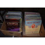 A large box of classical and related vinyl albums