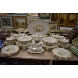 A large quantity of Royal Doulton 'Mandalay' dinner service including tureens, platters, plates,