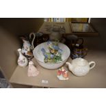 A selection of ceramics including Royal Doulton Figurine Christine designed by Peggy Davis HN3269, a