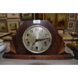 An oak art deco mantel clock 'Enfield clock co,London LTD'