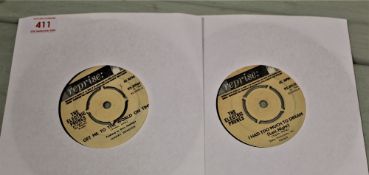 Two 7' singles by the Electric Prunes, rare UK pressing.