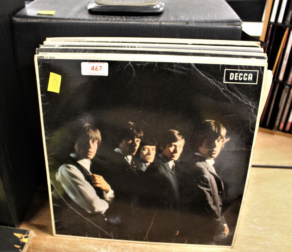 A box of various albums some original 1960s pressings also included is a case of 7' singles.