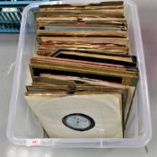 A large box of shellac discs.