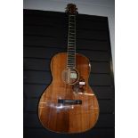 A Santa Cruz custom built acoustic guitar, all Koa , serial number 1929/000 #3931