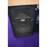 A Samson Active Monitor Live L615 powered speaker, powers up and working