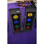 A set of traditional disco lights, sold as faulty