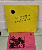 A Led Zep bootleg 'Blueberry hill' with insert.