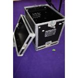 A rack mount flight case, external dimensions approx. 53x42x57cm