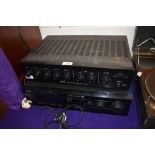Two studio or home use amplifiers TOA 500 A-506E and Yamaha DSP E 800