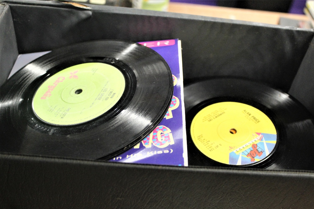 A box of various albums some original 1960s pressings also included is a case of 7' singles. - Image 3 of 3