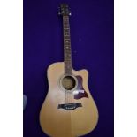 A Tanglewood TW15CE electro acoustic guitar, serial number 0305190146, and Thomann hard case