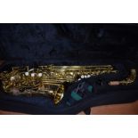 An Artemis MK IV Alto saxophone, with plush lined case etc