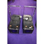 A pair of Martin Ministar 250 stage lights