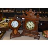 An early 20tch century bracket clock having 8 day Salem strike movement,Ansonia,clock co,New york