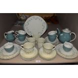 A part Royal Doulton 'April showers' tea service including teapot,sugar basin,jug,cups and saucers