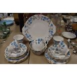 A collection of Royal Albert 'Morning glory' including cups and saucers,jug ,sugar basin and cake p