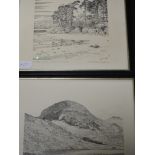 A pair of prints, after Alfred Wainwright, Friars Crag Derwentwater, signed, 17 x 16cm, and Great