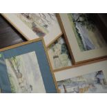 Five watercolours, Annie Whitworth, inc lake views, all signed, 28 x 38cm, framed and glazed