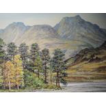 An oil painting on board, Robin St Clair, Blea Tarn, signed and dated 1973, 40 x 60cm, framed