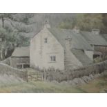 A watercolour Neil Taylor, The Thrang Gt Langdale, signed, 34 x 50cm, framed and glazed