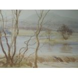 A watercolour, B Eyre Walker, Mill Weir, Low Nibthwaite, signed and dated 1936, 28 x 46cm, framed