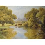 A watercolour Thomas Payne, woodland river, signed and dated 1910, 18 x 25cm ,framed and glazed