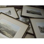 Five engravings, after Payne, Lake District views, Coniston, Rydal, Grasmere, Windermere (2), 18 x