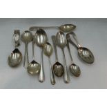 A selection of HM silver baby spoons and teaspoons, approx 179g