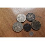 A small collection of GB Coins including 1937 Crown and a 1893 Crown