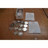A collection of 1 Gibraltar and Channel Islands Silver 5 Pound Coins along with 3 Silver 2 Pound
