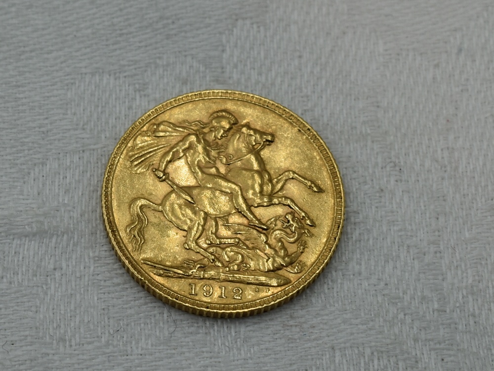 A Gold 1912 George V Sovereign