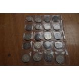 A collection of mainly UK Silver Crowns, 1818, 1820, 1822 x2, 1845, 1887 x3, 1889, 1890, 1892, 1897,