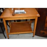 A vintage card table/tea trolley, closed dimensions approx. 65 x 46 x 60cm and a folding table