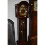 A modern mahogany cased longcase clock