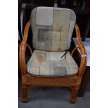 A bamboo framed conservatory arm chair