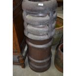 A large clay chimney pot